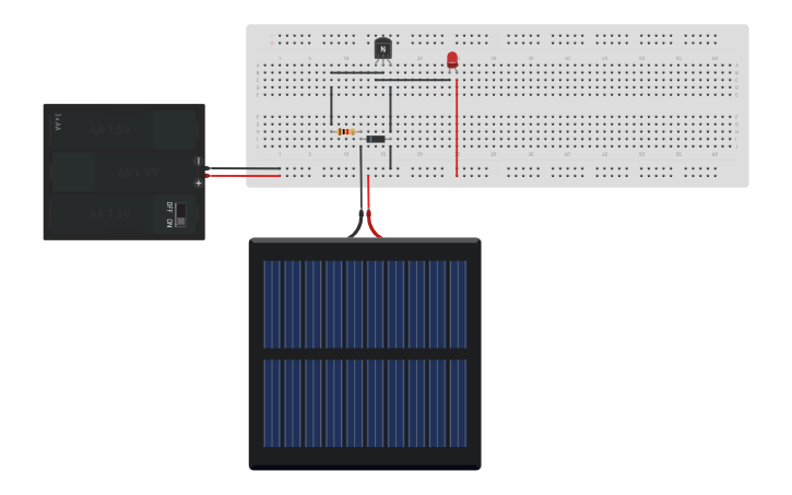 Circuit design Automated Solar - Tinkercad