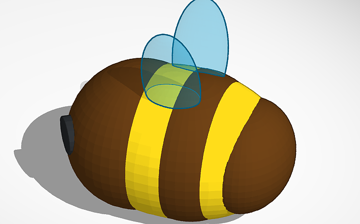 3D design smallest bee ever - Tinkercad