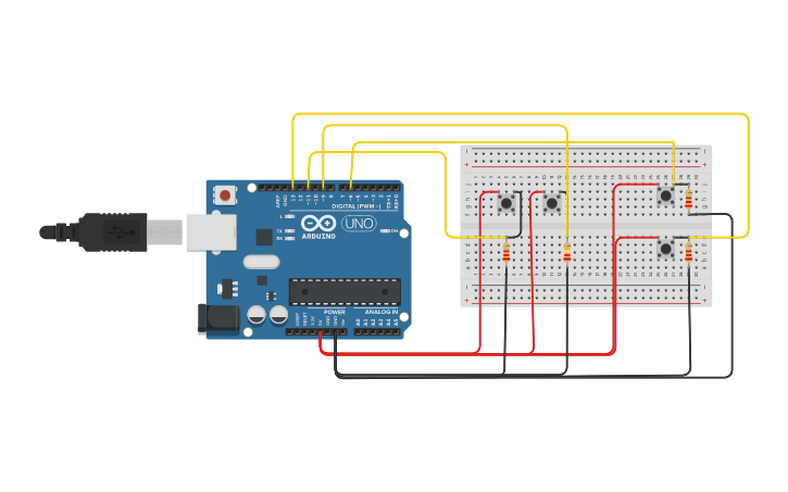 Circuit design Game Controller - Tinkercad