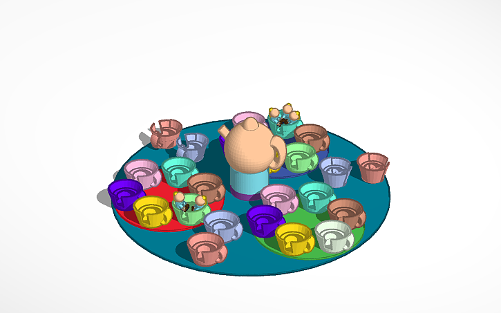 3D design Lucky tea cup ride - Tinkercad