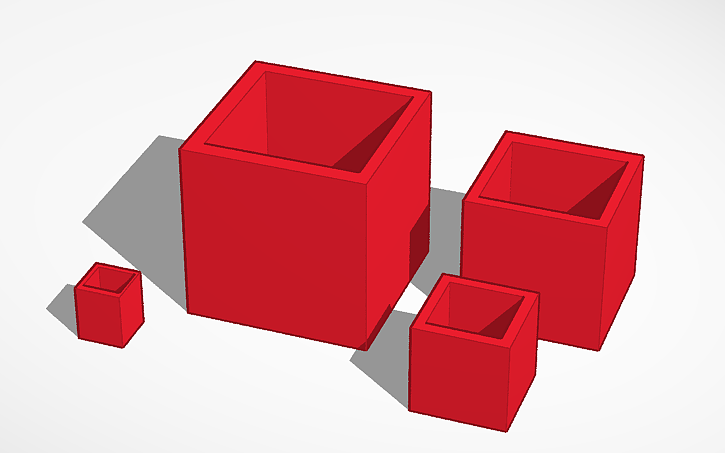 Box 3d Hatching 3D design Nesting Boxes - Tinkercad