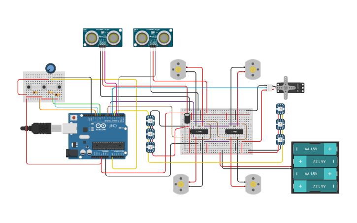 Circuit design rc car - Tinkercad