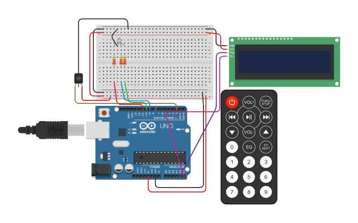 Circuit design Copy of RGB LED Color Mixing - Tinkercad