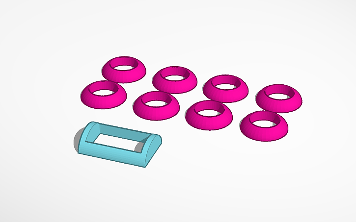 3D design All button covers for arcade machine - Tinkercad