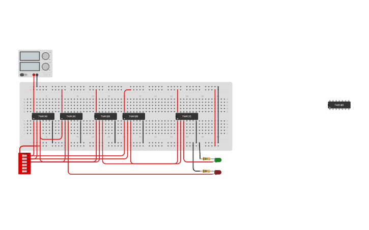 Circuit design FULL ADDER - Tinkercad