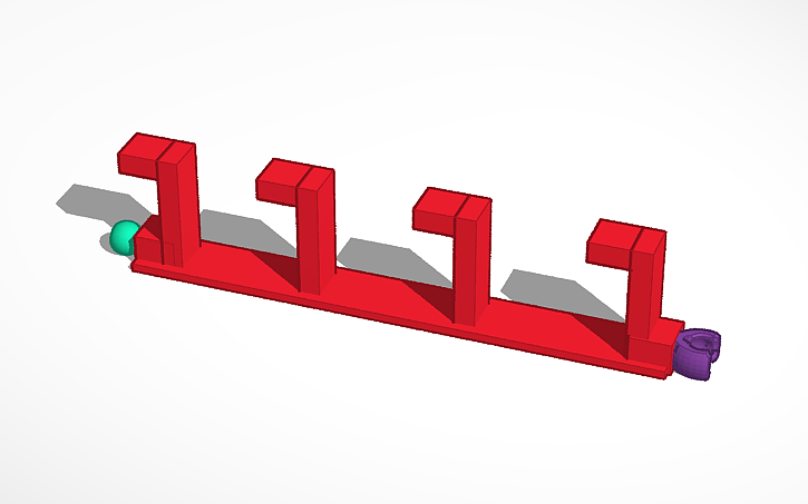 3D design modular hat rack pt2 - Tinkercad