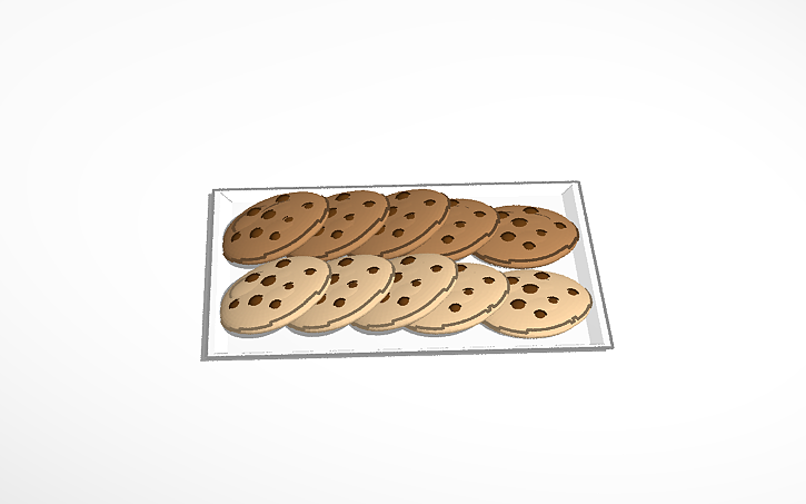 3D design CHOCOLATE CHIP COOKIES - Tinkercad