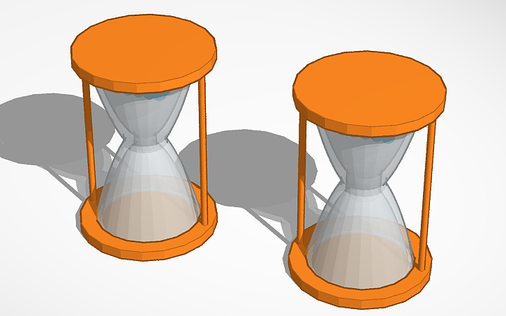 3D design hourglass - Tinkercad
