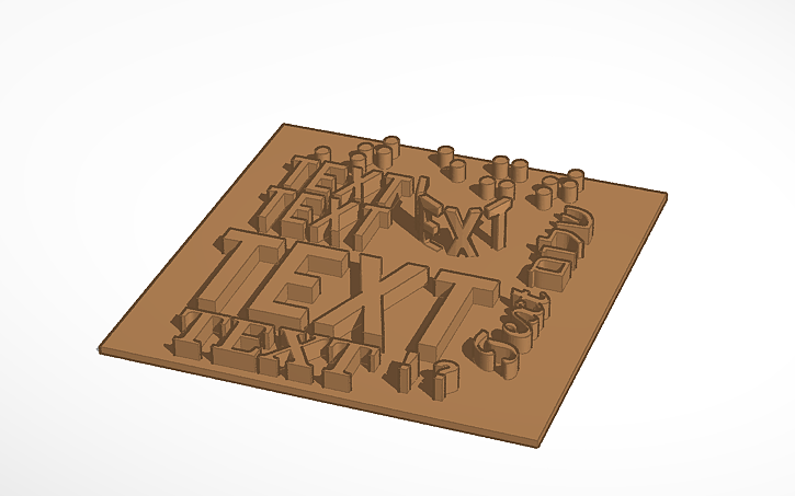 3D design Tinkercad Texts - Tinkercad