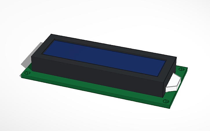 3D design Arduino LCD - Tinkercad