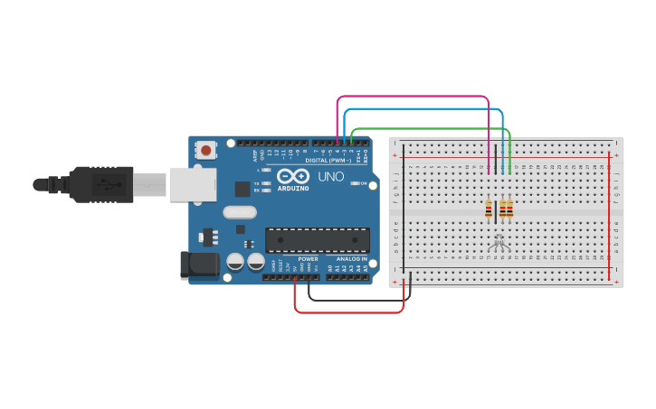 Circuit design Controle de LED RGB - Tinkercad