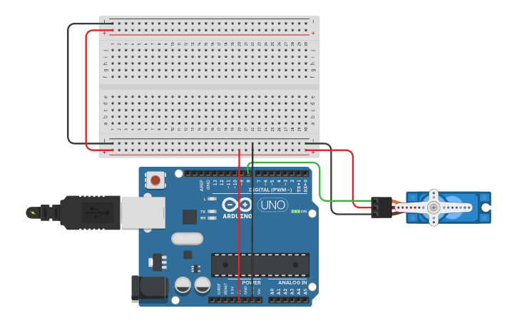 Circuit design control basico - Tinkercad