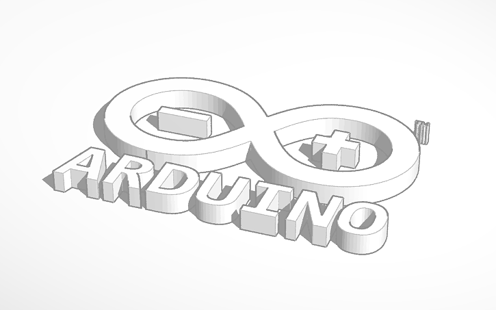 Arduino Logo One Line 3D design Arduino Logo SImple - Tinkercad