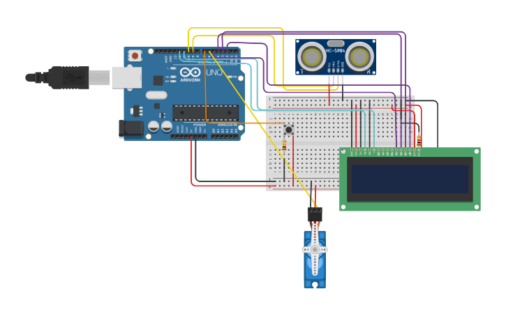 Circuit design Detonador con sensor - Tinkercad