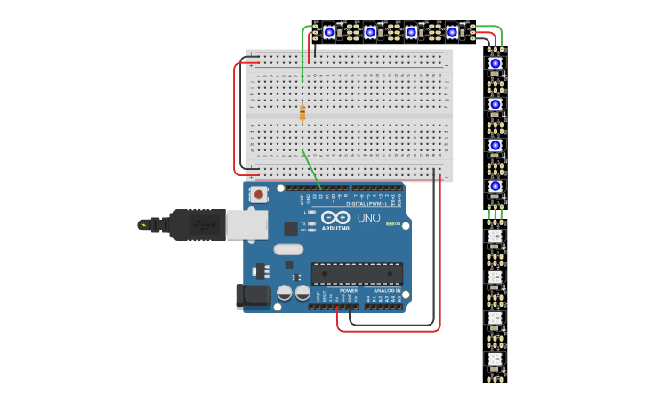 Circuit design ws2812 - Tinkercad