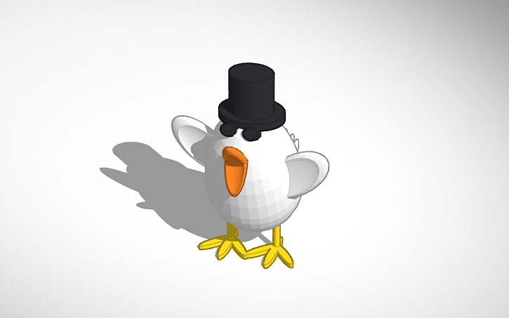 3D design chicken - Tinkercad
