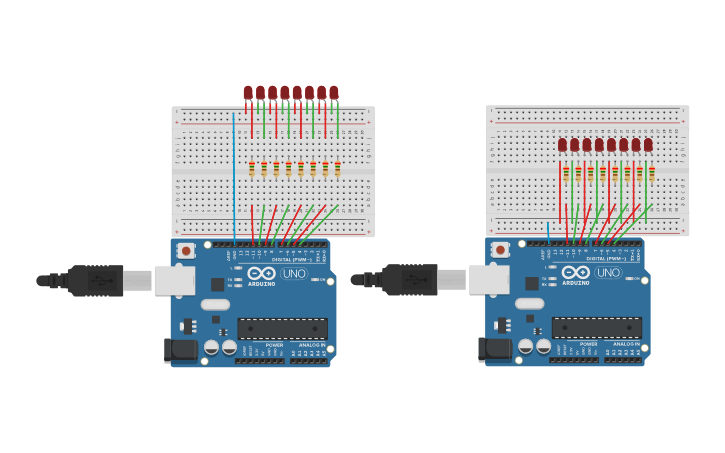 Circuit design LED Animation - Tinkercad