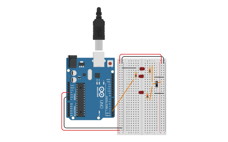 Circuit design Led Blink - Tinkercad