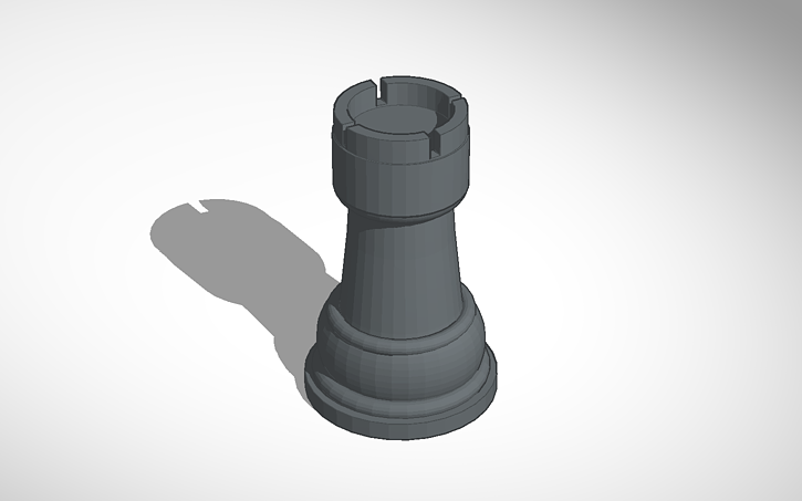 Detailed Rook Designs 3D design Rook - Tinkercad