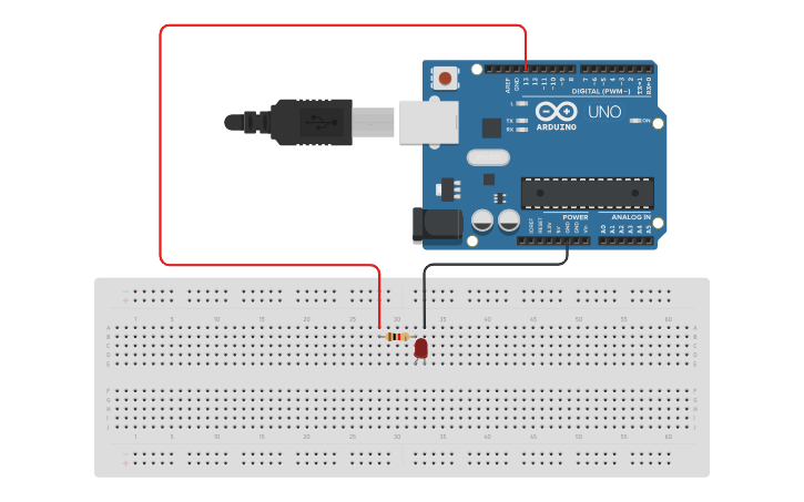 Circuit design Microcontroller - Arduino Uno - Text-Based Code - Tinkercad