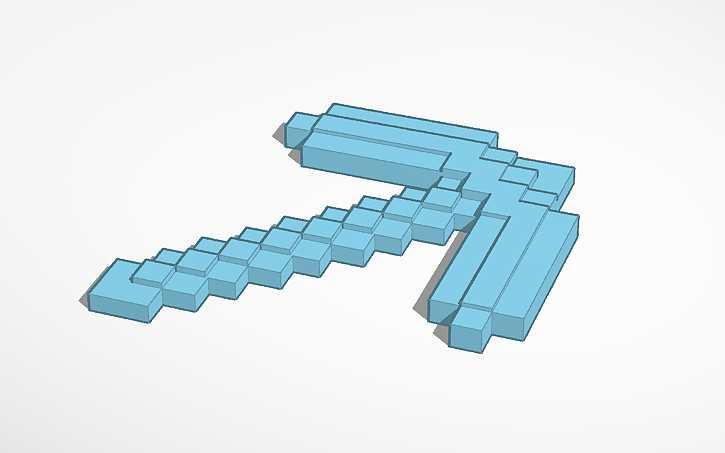 3D design minecraft pickaxe - Tinkercad