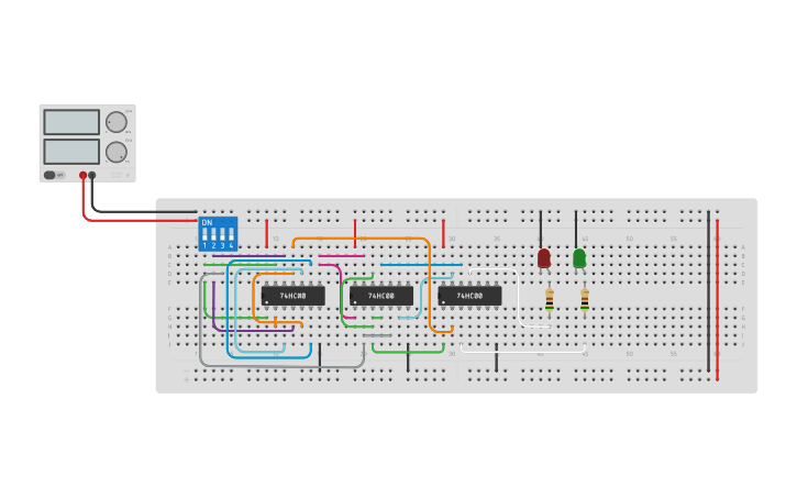 Circuit design Full Adder - Tinkercad