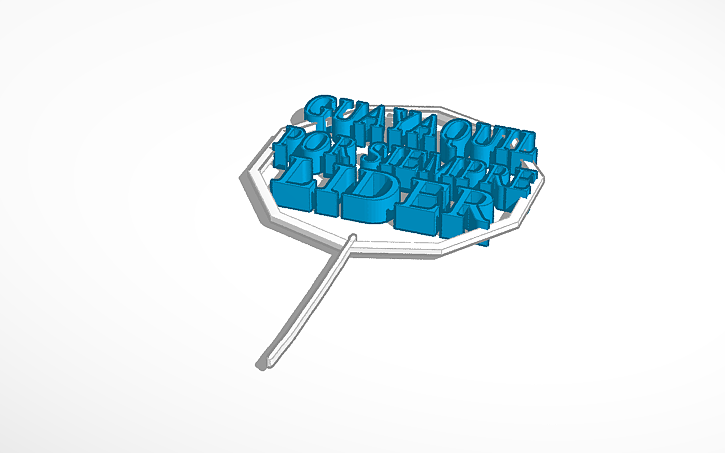3D design LETRAS - Tinkercad