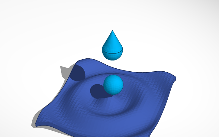 3D design water drop - Tinkercad