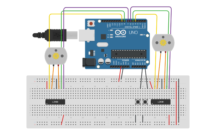 Circuit design Automatic curtains 2.0 - Tinkercad