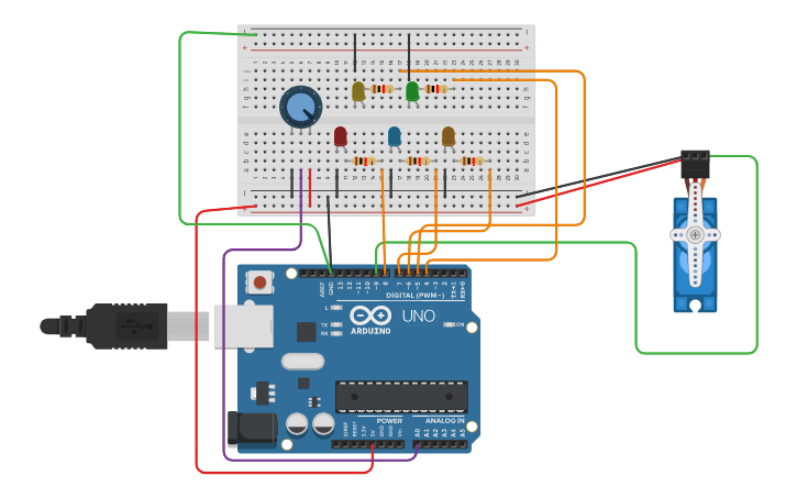 Circuit design Arduino - Tinkercad