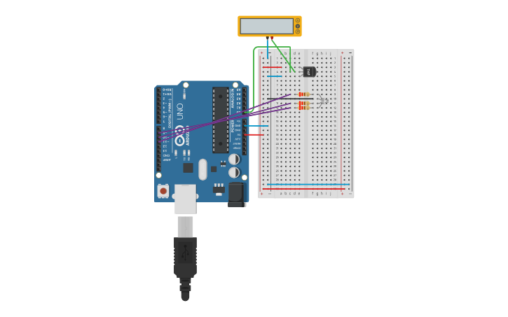 Circuit design RGB - Tinkercad