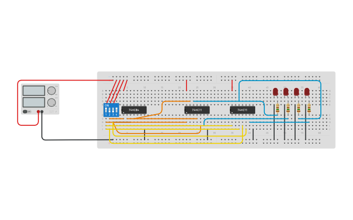Circuit design 1:4 DEMULTIPLEXER - Tinkercad