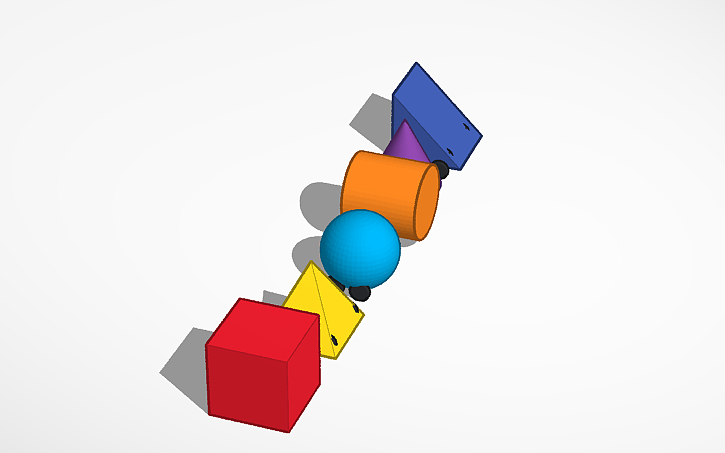 3D design Moving shapes - Tinkercad