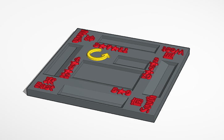 3D design English Riichi Mahjong Compass - Tinkercad