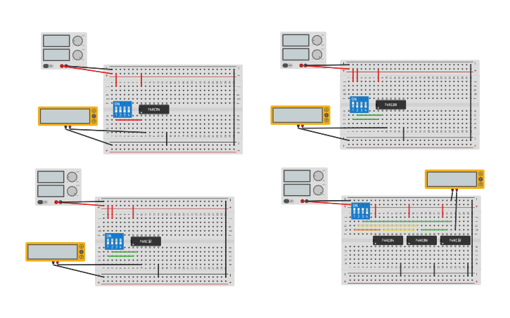 Circuit design Combinational Logic - Tinkercad