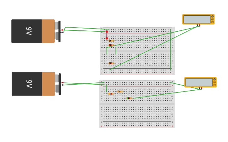 Circuit design series and parallel circuits - Tinkercad