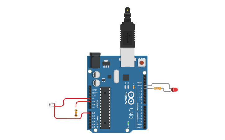 Circuit design Ambient Light sensor - Tinkercad