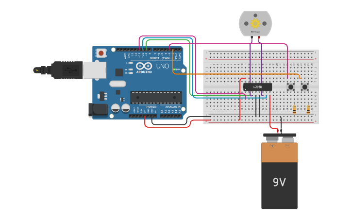 Circuit design Practica 25 mod - Tinkercad