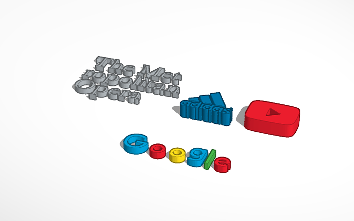 3D design LOGOS - Tinkercad