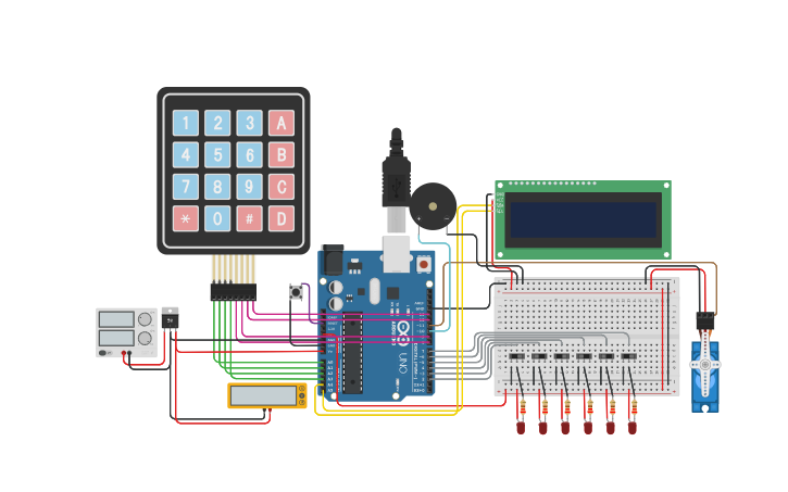 Circuit design Arduino Airsoft Bomb v2 - Tinkercad