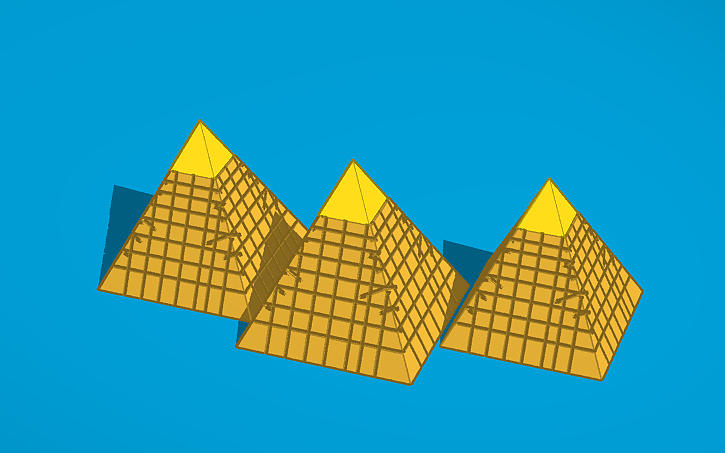 Triangular Pyramid Openscad 3D design Pyramids - Tinkercad