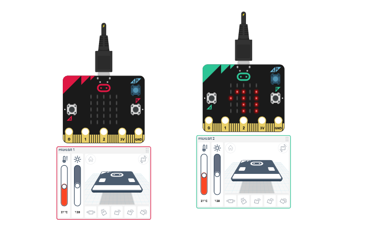 Circuit design Messaging over Micro:Bit! - Tinkercad
