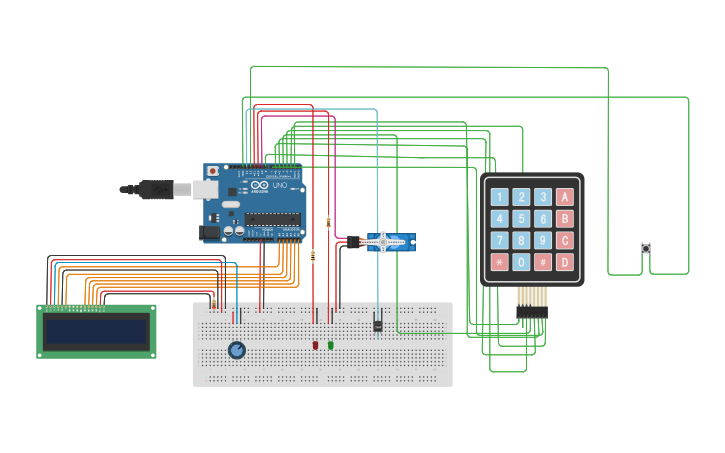Circuit design Copy of LCD, Keypad & Servo Motor with Arduino UNO ...