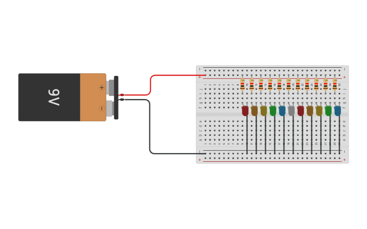 Circuit design Nambio_CpE-3201_Microprocessors_10_LEDs - Tinkercad