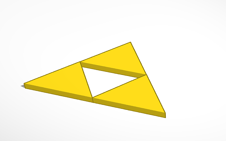 3D design tri force symbol - Tinkercad