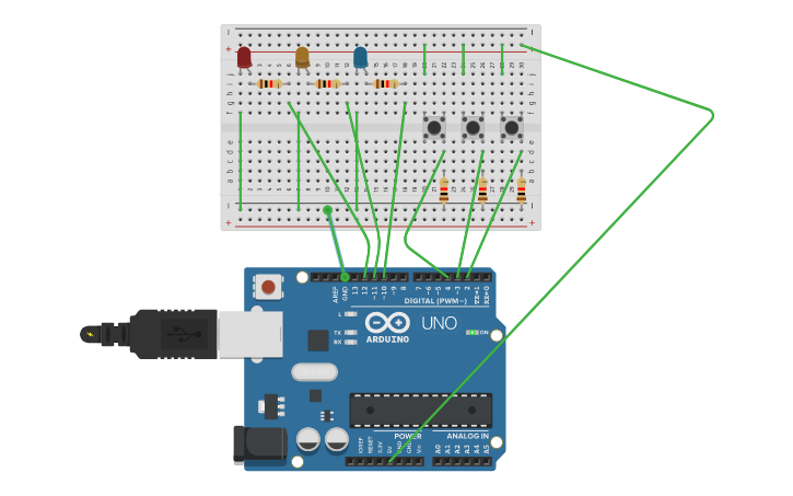 Circuit design Arduino Code - Tinkercad