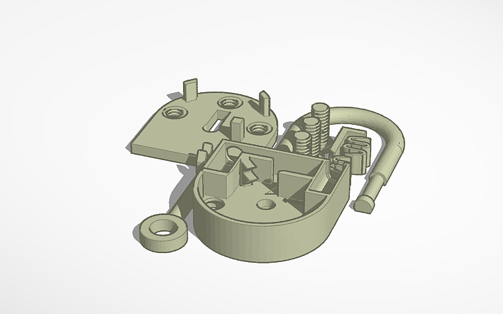 3D design padlock - Tinkercad