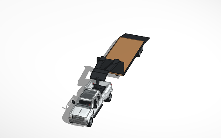 3D design Ford F-350 w/ trailer - Tinkercad