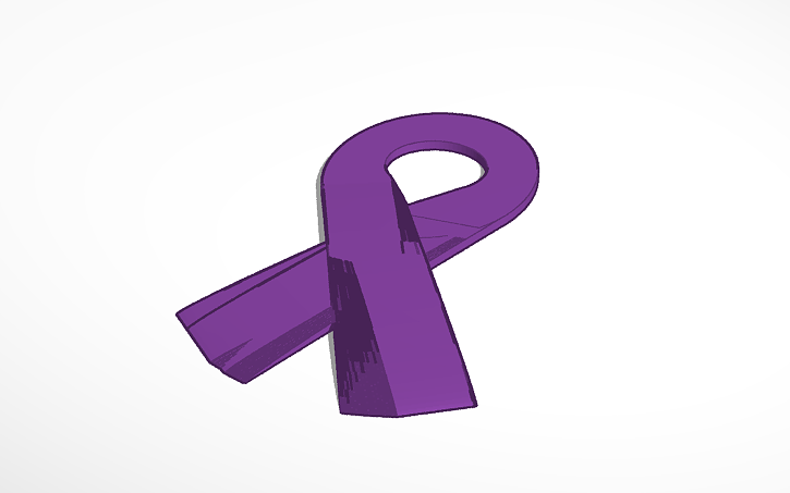 3D design Awareness Ribbon - Tinkercad