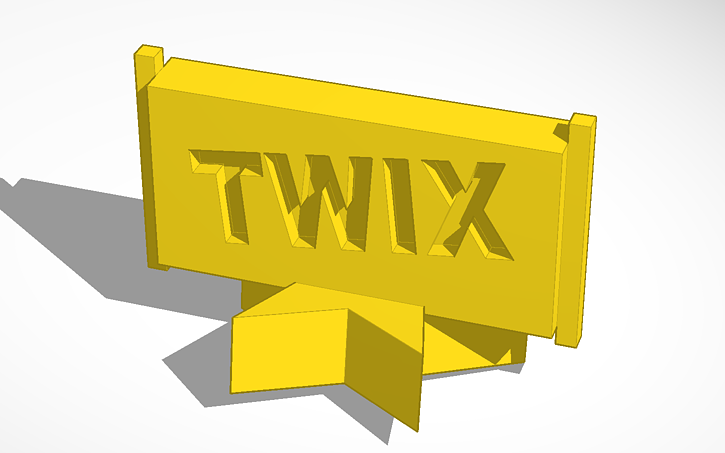 3D design Twix Bar - Tinkercad